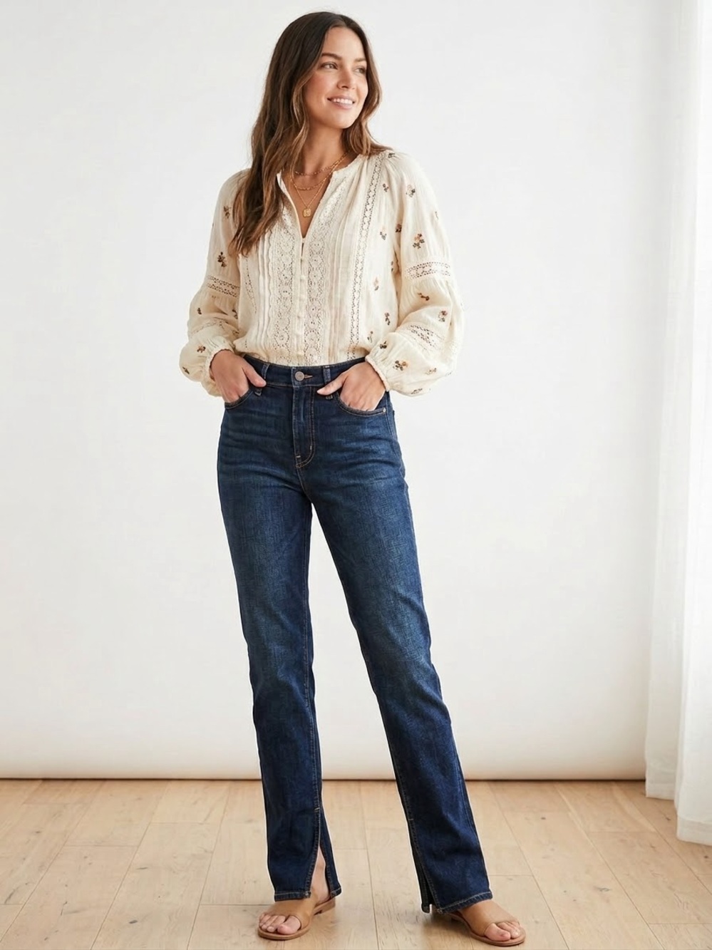 Anthropologie Pilcro $140 NWT W13” R10” I 33” The Split Straight Jeans 25/0 Dark